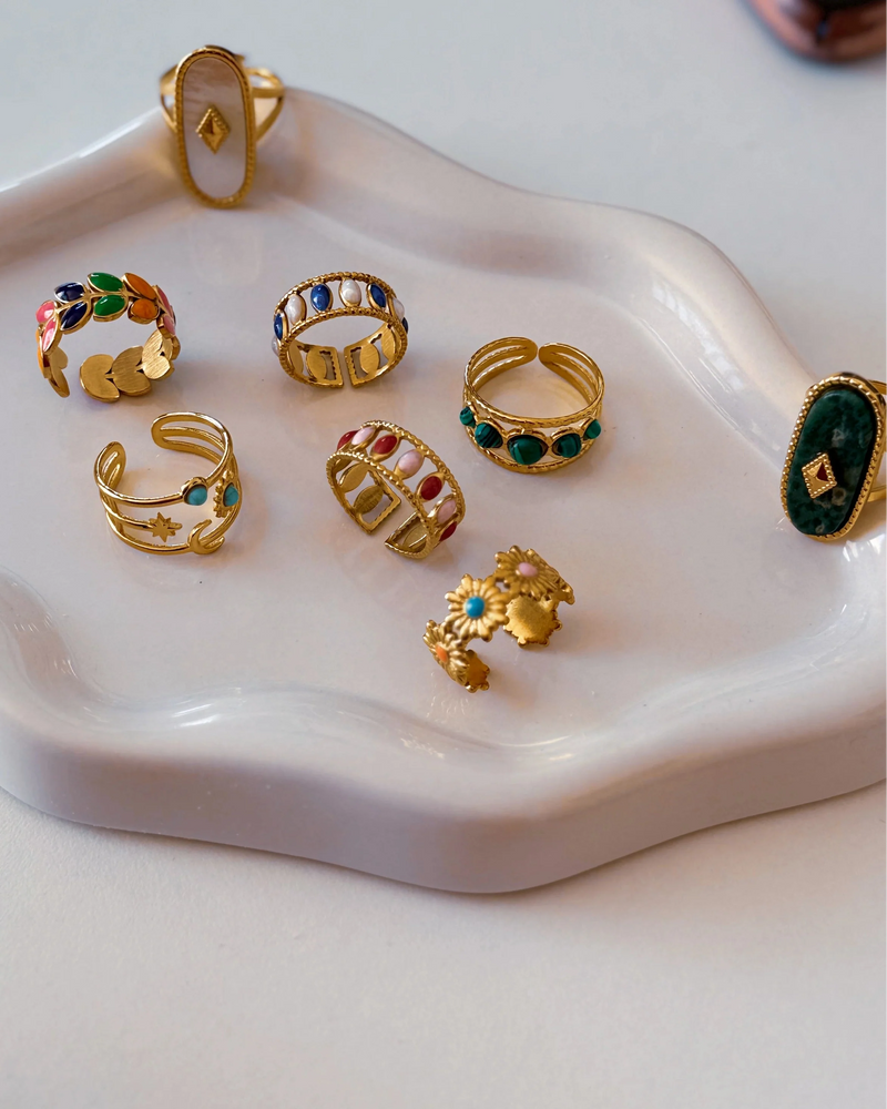 Anéis em aço inoxidável da loja Lyra Jewelry