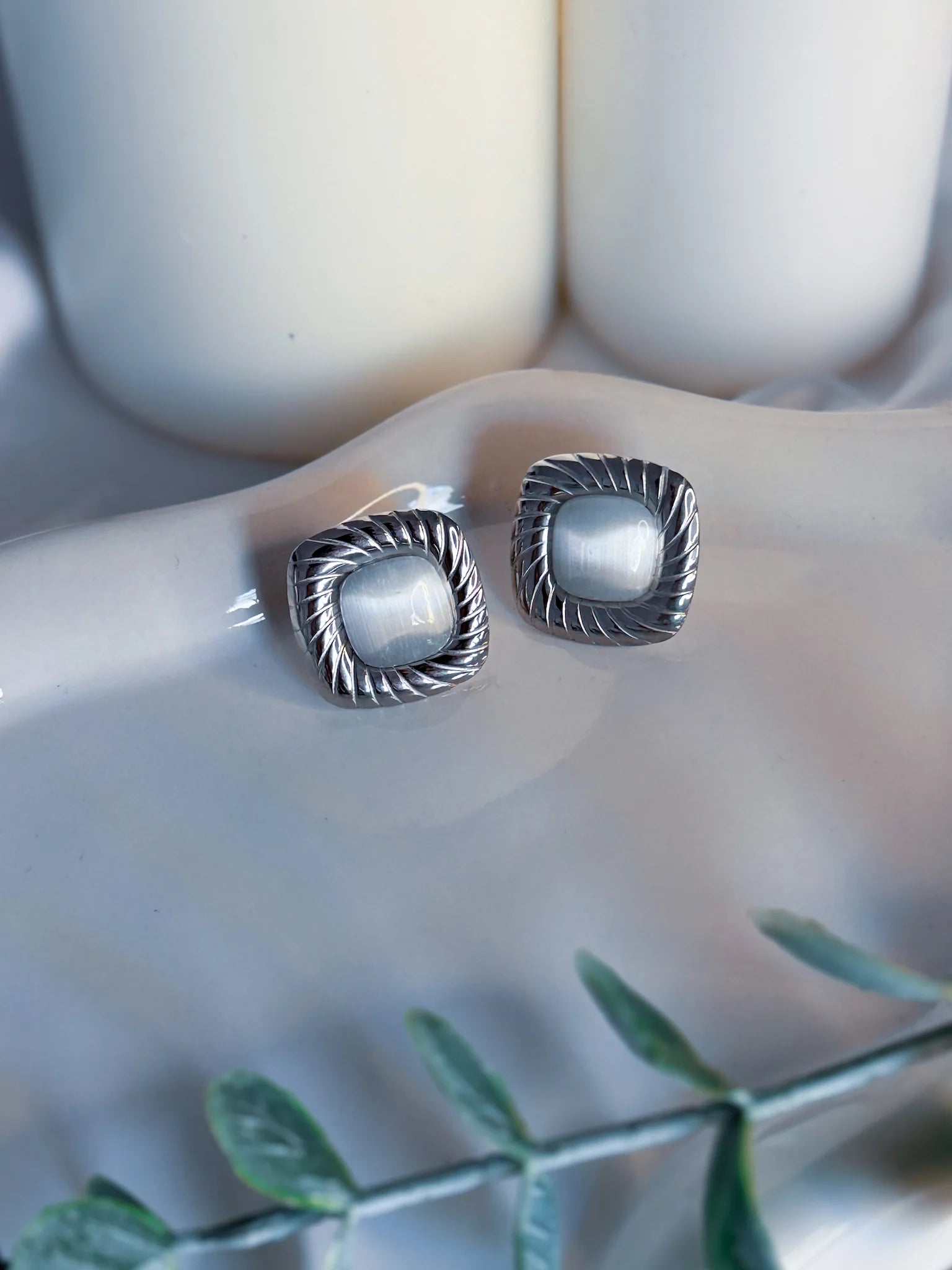 Brincos formentera prateados